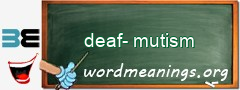 WordMeaning blackboard for deaf-mutism